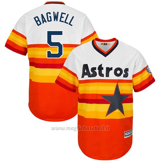 Maglia Baseball Uomo Houston Astros Jeff Bagwell Turn Back The Clock Arancione